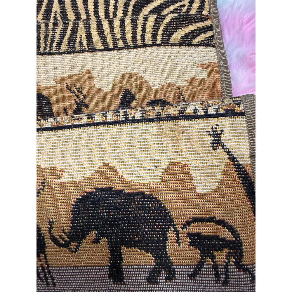 Jade Safari Tapestry Tote Bag Animal Print Zip Pouch - Picture 8 of 15